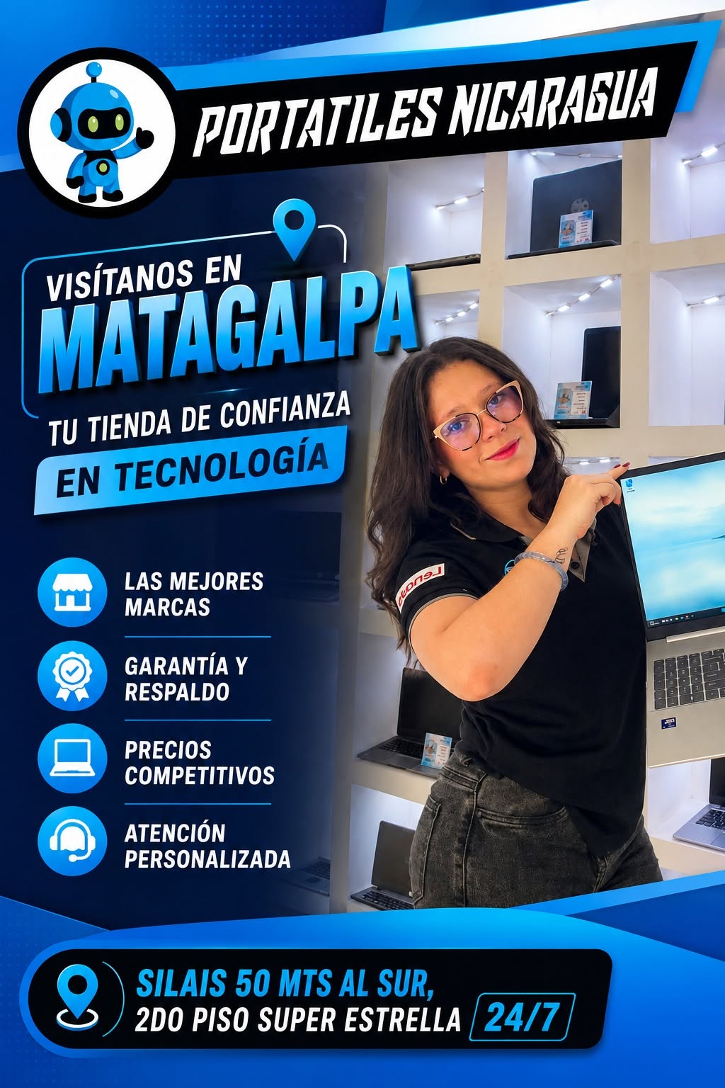 Equipo de Portátiles Nicaragua asesorando a un cliente